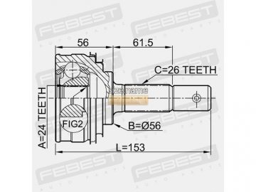 Outer CV Joint 0110-009 (FEBEST)