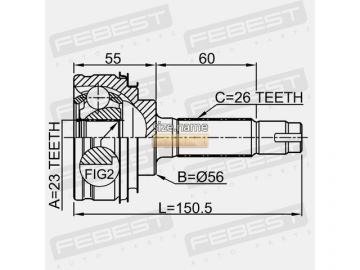 Outer CV Joint 0110-010 (FEBEST)