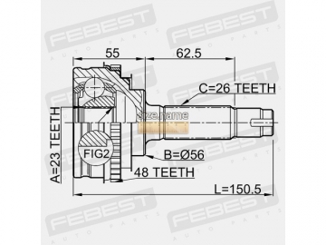 Outer CV Joint 0110-010A48 (FEBEST)