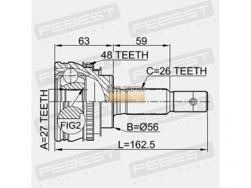 Outer CV Joint 0110-012A48 (FEBEST)