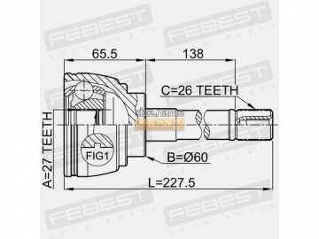 Outer CV Joint 0110-014 (FEBEST)