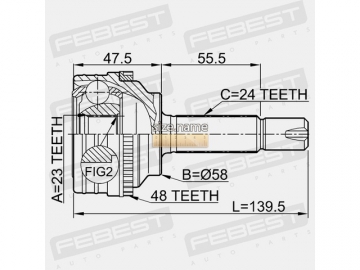 Outer CV Joint 0110-035A48 (FEBEST)