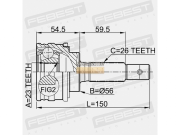 Outer CV Joint 0110-037 (FEBEST)