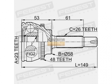 Outer CV Joint 0110-054A48 (FEBEST)