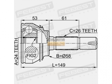 Outer CV Joint 0110-055 (FEBEST)