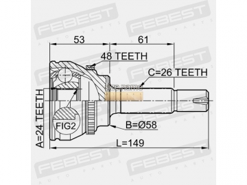 Outer CV Joint 0110-055A48 (FEBEST)