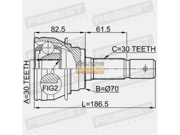 Outer CV Joint 0110-067 (FEBEST)