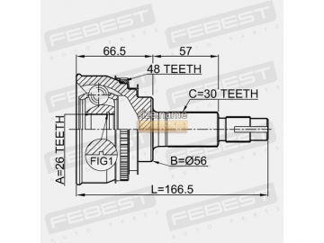 Outer CV Joint 0110-069A48 (FEBEST)
