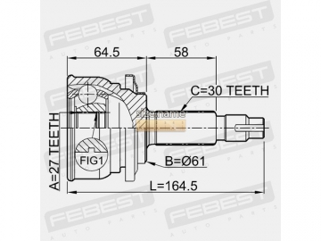 Outer CV Joint 0110-083 (FEBEST)