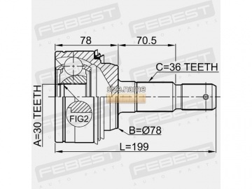 Outer CV Joint 0110-200 (FEBEST)