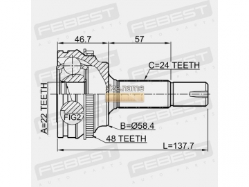 Outer CV Joint 0110-NCP10A48 (FEBEST)