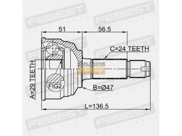Outer CV Joint 0110-PAS (FEBEST)