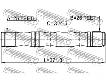 Axle Half Shaft 0112-AZT251LH (FEBEST)