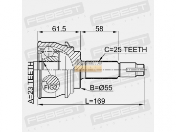 Outer CV Joint 0210-017 (FEBEST)
