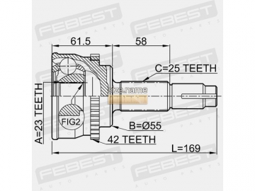 Outer CV Joint 0210-017A42 (FEBEST)