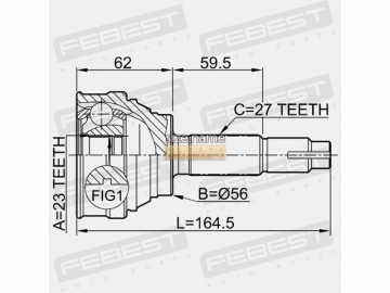 Outer CV Joint 0210-019 (FEBEST)