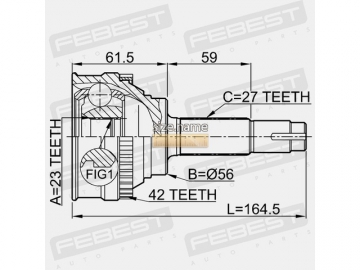 Outer CV Joint 0210-019A42 (FEBEST)