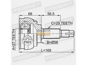 Outer CV Joint 0210-027 (FEBEST)