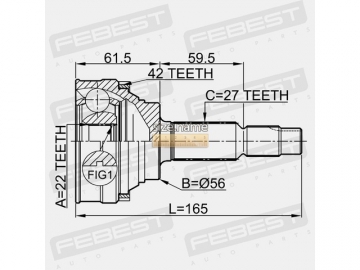 Outer CV Joint 0210-051A42 (FEBEST)