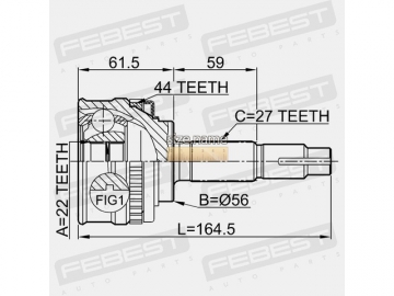 Outer CV Joint 0210-051A44 (FEBEST)