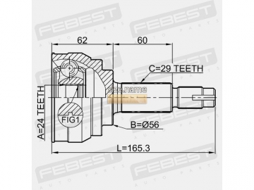Outer CV Joint 0210-089 (FEBEST)