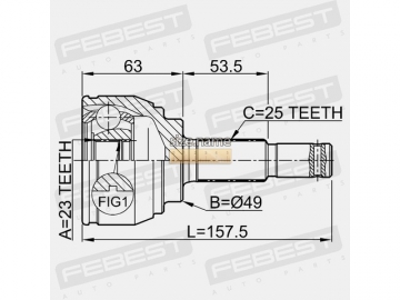 Outer CV Joint 0210-C11 (FEBEST)