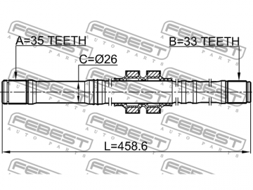 Axle Half Shaft 0212-J10LH (FEBEST)
