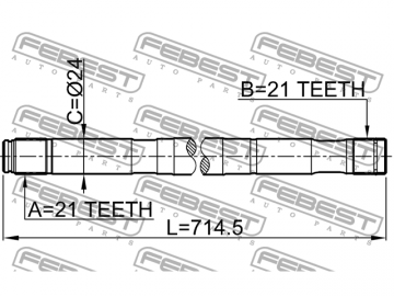 Axle Half Shaft 0212-QG15RH (FEBEST)