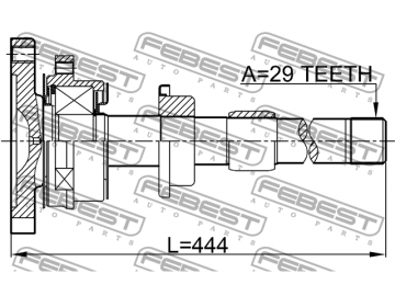 Axle Half Shaft 0212-T30MTRH (FEBEST)