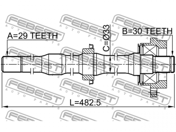 Axle Half Shaft 0212-Z50RH (FEBEST)