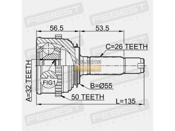 Outer CV Joint 0310-021A50 (FEBEST)