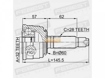 Outer CV Joint 0310-022 (FEBEST)