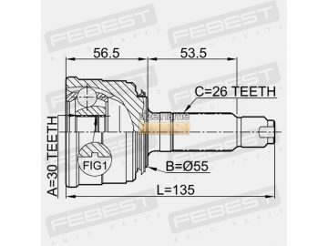 Outer CV Joint 0310-024 (FEBEST)