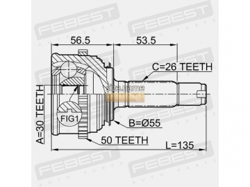 Outer CV Joint 0310-024A50 (FEBEST)