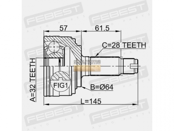 Outer CV Joint 0310-033 (FEBEST)