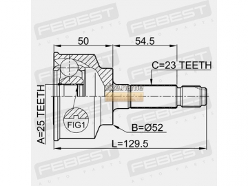 Outer CV Joint 0310-047 (FEBEST)