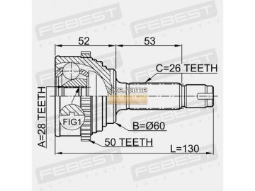Outer CV Joint 0310-054A50 (FEBEST)