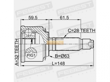 Outer CV Joint 0310-057 (FEBEST)