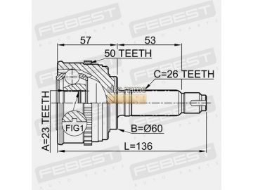 Outer CV Joint 0310-058A50 (FEBEST)