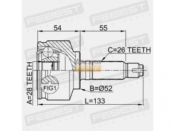 Outer CV Joint 0310-059 (FEBEST)