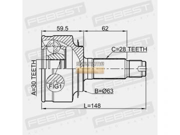 Outer CV Joint 0310-BE (FEBEST)