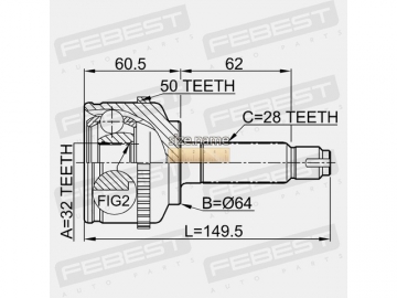 Outer CV Joint 0310-CGA50 (FEBEST)