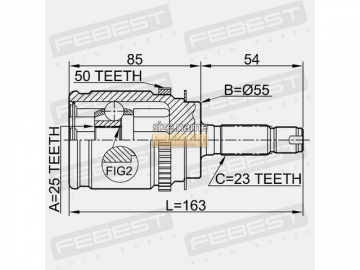 Outer CV Joint 0310-RD1RA50 (FEBEST)