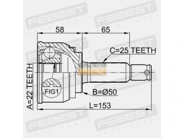 Outer CV Joint 0410-004 (FEBEST)