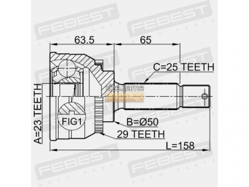 Outer CV Joint 0410-005A29 (FEBEST)