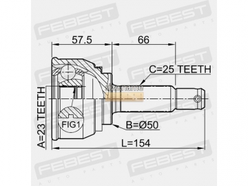 Outer CV Joint 0410-011 (FEBEST)