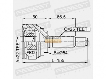 Outer CV Joint 0410-012 (FEBEST)