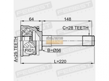 Outer CV Joint 0410-013 (FEBEST)
