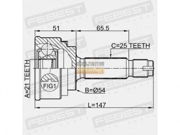 Outer CV Joint 0410-039 (FEBEST)
