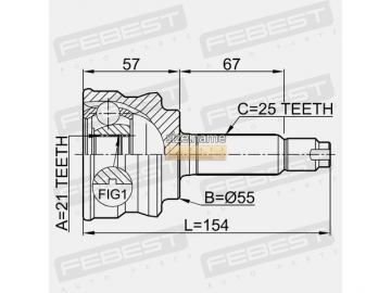 Outer CV Joint 0410-043 (FEBEST)